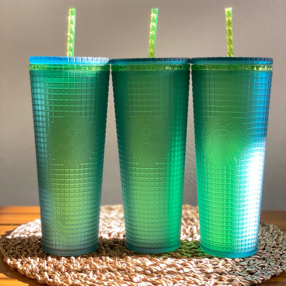 Starbucks Mountain Dew Green Jelly Grid Venti Tumbler (Soft Touch Jelly Grid)